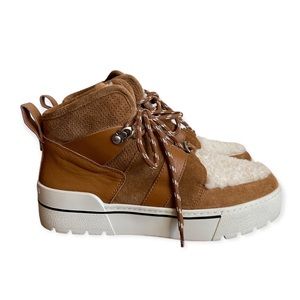 J/Slides - Nell Womens Leather Platforms Fashion Sneakers